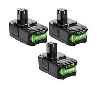 BOGJFC Batería Li Ion 18V 6Ah Pack Compatible Con Ryobi P108 Reemplazo Para P113 P114 P116 P117 P118 P119 P125 Herramientas Sin Cable Taladro Sierra Atornillador(3 battery)