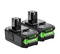 BOGJFC Batería Li Ion 18V 6Ah Pack Compatible Con Ryobi P108 Reemplazo Para P113 P114 P116 P117 P118 P119 P125 Herramientas Sin Cable Taladro Sierra Atornillador(2 battery)