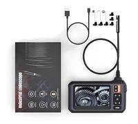 BOGJFC Cámara Endoscópica Industrial 8mm HD 1080P Pantalla IPS 4,3 Pulgadas Para Reparación De Coches E Inspección De Tuberías IP67 Sumergible Cable Semi Rígido 1m/5m/10m Naranja(10M,8MM Dual Lens)