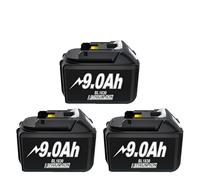 BOGJFC Compatible Con Makita 18V 9000mAh Batería Li-Ion Sustitución Para BL1830 BL1840 BL1850 BL1860 Con Cargador Simple 4A O Doble 6A Para Herramientas(3Pack 9000mAh)