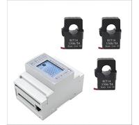 BOGJFC Contador De Energía Trifásico Para Carril Din, Modbus Tcp Rs485, Tensión Corriente Armónicos, 230/400V, Ct 100A/150A/200A, 72x100x66mm, Lcd, Gestion Energia(150A)