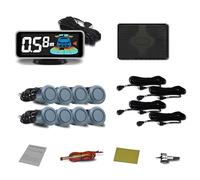 BOGJFC Kit De 8 Sensores 12V 40kHz Parktronic Aparcamiento Delantero Y Trasero Detector De Reversa NY606(Light blue)