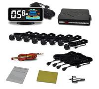BOGJFC Kit De 8 Sensores 12V 40kHz Parktronic Aparcamiento Delantero Y Trasero Detector De Reversa NY606(Nero)