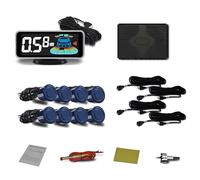 BOGJFC Kit De 8 Sensores 12V 40kHz Parktronic Aparcamiento Delantero Y Trasero Detector De Reversa NY606(Dark blue)