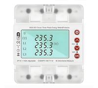 BOGJFC Medidor De Energía Trifásico 380V, Medición Bidireccional kWh, Límites Ajustables De Tensión Corriente Temperatura, Protección Sobretensión Subtensión Sobrecorriente