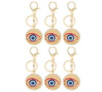 Bognajin 6PCS 3D Eye Key Ring Chain, Fashionable Metal Keychain Pendant, Cute and Cool Design, Ideal for Car Keychains, Bag Pendants and Accessories