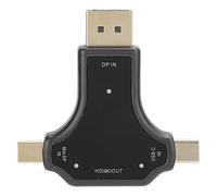 Bognajin Adaptador multifunción 3 en 1, convertidor HD DP Mini DP a HDMI, Salida de Video y Audio 4K Ultra HD, estación de Acoplamiento compacta de aleación de Zinc para Accesorios de