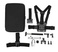 Bognajin Kit de Accesorios para cámara de acción portátil 7 en 1, Incluye cinturón para el Pecho, Palo Selfie, Soporte para Bicicleta para Actividades Deportivas, Ajuste Ligero y Universal