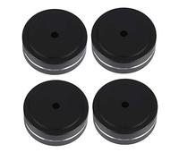Bognajin Pies de amplificador de 40 mm x 15 mm, almohadillas amortiguadoras de aleación de aluminio para sonido estéreo, pies antivibración desmontables con anillo de goma y acabado (Negra)