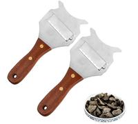 Bogoro Cortadora Trufa 2 Piezas,Cortador Afilado de Acero Inoxidable Para Trufas Queso,Rallador Chocolate Con Cuchilla ajustable Para Hogar Cocina Restaurante