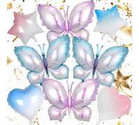 Bogoro Gigante Globos de Mariposa,Decoración de Mariposas Cumpleaños,Colorida Mariposa Globos,Globos de Mariposa,Niña Mariposas Globos,Globos de Papel de Aluminio de Mariposa para Fiesta Decoración