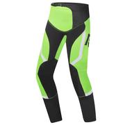 Bogotto Ares-MTN Pantalones de motocross, negro/verde/blanco, Talla 34