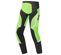 Bogotto Ares-MTN Pantalones de motocross, negro/verde/blanco, Talla 36