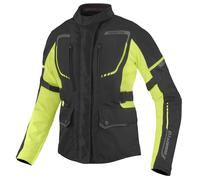 Bogotto Azury 2in1 Chaqueta textil impermeable para mujer, negro-amarillo, tamaño M