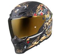 Bogotto Blade Armour Casco, negro-oro, tamaño 2XL para Hombres