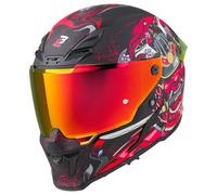 Bogotto Blade Armour Casco, negro-rojo, tamaño M para Mujer