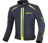 Bogotto Blaze-Air Chaqueta textil de moto, negro/azul/fluo amarillo, Talla XS