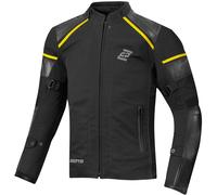 Bogotto Blizzard-X Chaqueta textil impermeable para motocicleta, negro-amarillo, tamaño XS para Hombres