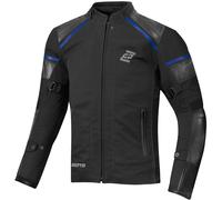 Bogotto Blizzard-X Chaqueta textil impermeable para motocicleta, negro-azul, tamaño XL para Hombres