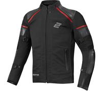 Bogotto Blizzard-X Chaqueta textil impermeable para motocicleta, negro-rojo, tamaño M para Hombres