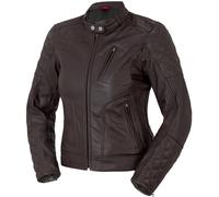 Bogotto Chicago Retro Chaqueta de cuero de moto para mujer, marrón, Talla 34