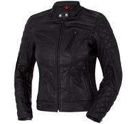 Bogotto Chicago Retro Chaqueta de cuero de moto para mujer, negro, tamaño 42