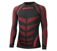 Bogotto Cool+ Camisa funcional de manga larga, negro/rojo, Talla 3XL/4XL