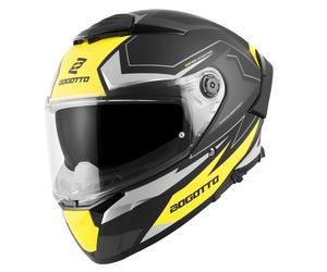 Bogotto FF118 Vilial Casco, negro-amarillo, tamaño L para Mujer