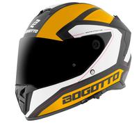 Bogotto FF122 BGT Casco, blanco-amarillo, tamaño XS para Hombres
