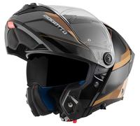 Bogotto FF404 Ezion Casco abatible, negro/marrón, Talla 2XL
