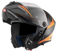 Bogotto FF404 Ezion Casco abatible, negro-naranja, tamaño S para Mujer