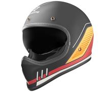 Bogotto FF980 EX-R Casco Caferacer Cross, negro-rojo-amarillo, tamaño M para Hombres