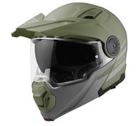 Bogotto FG-102 Duo Casco abatible de fibra de vidrio para enduro, verde mate, Talla XL