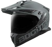 Bogotto FG-601 Duo Casco de enduro de fibra de vidrio, negro-gris, tamaño 2XL para Hombres