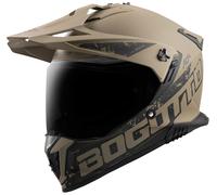 Bogotto FG-601 Duo Casco de enduro de fibra de vidrio, Marrón mate, Talla 2XL (63/64)