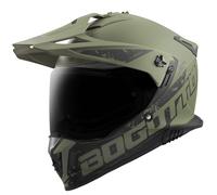 Bogotto FG-601 Duo Casco de enduro de fibra de vidrio, verde, tamaño S para Hombres