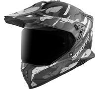 Bogotto FG-601 Sniper Casco de enduro de fibra de vidrio, negro-gris, tamaño L para Hombres