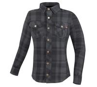 Bogotto Forgewood Camisa de moto para mujer, negro/gris, Talla M