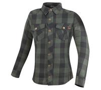 Bogotto Forgewood Camisa de moto para mujer, negro/verde, Talla M