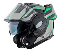 Bogotto FS-X600 Vyda Casco, negro/gris/verde, Talla M (57/58)