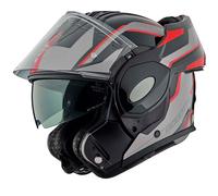 Bogotto FS-X600 Vyda Casco, negro mate/gris/rojo, Talla XL