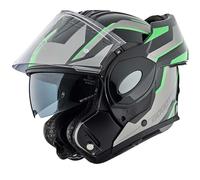 Bogotto FS-X600 Vyda Casco, negro/gris/verde, Talla M
