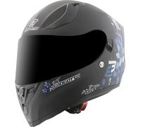 Bogotto H128 Fiori Casco, negro-azul, tamaño S para Mujer