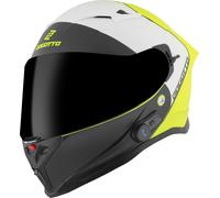 Bogotto H153 BT SPN Bluetooth Casco, negro mate/amarillo, Talla S