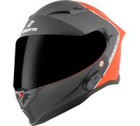 Bogotto H153 BT SPN Bluetooth Casco, negro mate/naranja, Talla XS