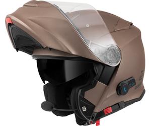 Bogotto H271 BT Bluetooth Casco, Marrón mate, Talla L