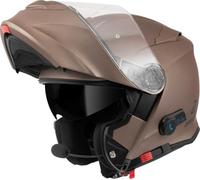 Bogotto H271 BT Bluetooth Casco, Marrone Opaco, L