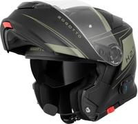 Bogotto H271 BT Taog Bluetooth Casco, Nero Opaco/Verde, M