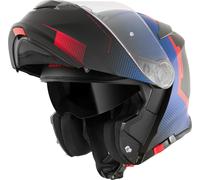 Bogotto H271 Wayke Casco, negro mate/rojo/azul, Talla L