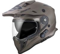 Bogotto H331 BT Bluetooth Casco de enduro, Marrón mate, Talla M